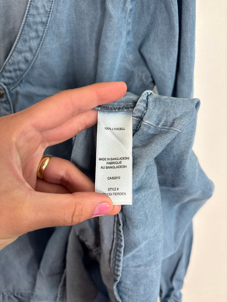 Ricki’s Tiered Smock Denim Mini Dress (M)