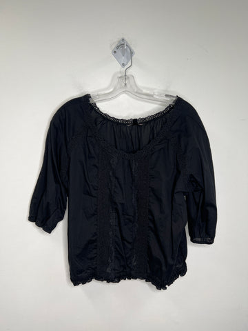 Victoria's Secret Black 3/4 Sleeve Blouse (XL)