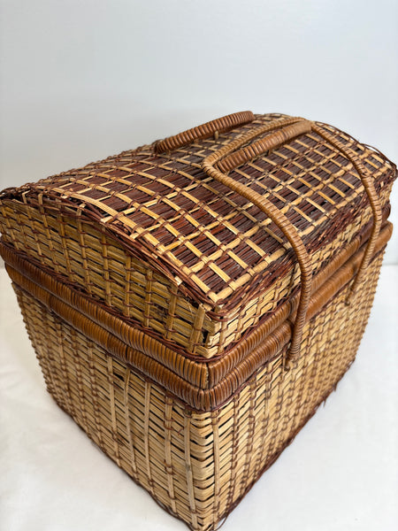 Woven Wicker Picnic Basket