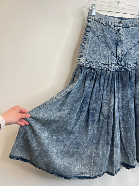 Vintage Sasson Denim A-line Skirt (S)