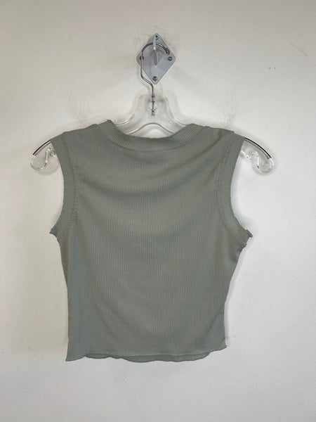 Manzanillo Speedway '74 Desert Classic Mint Green Sleeveless Crop Top (XS)