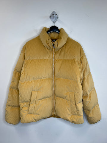 Blackyak Yellow Corduroy Down Zip-Up Puff Jacket (M)