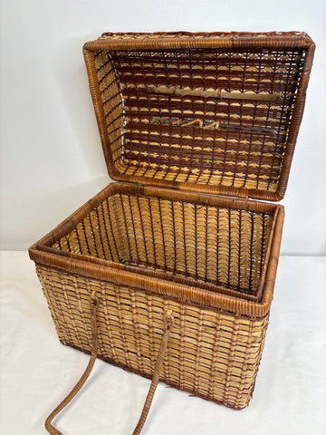 Woven Wicker Picnic Basket