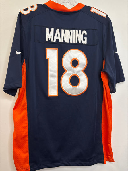 NFL Nike Denver Broncos #18 Peyton Manning Football Jersey (L)