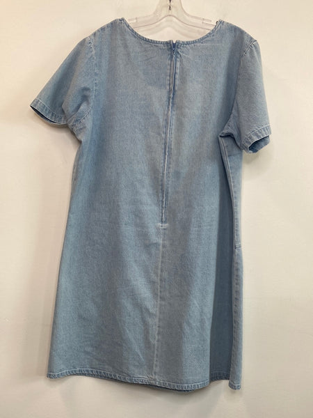 Vintage Compliments Embroidered Chambray Dress (1X)