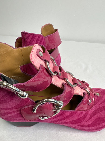 John Fluevog Truth Tammi Rose Strapy Ankle Boots (US 6)
