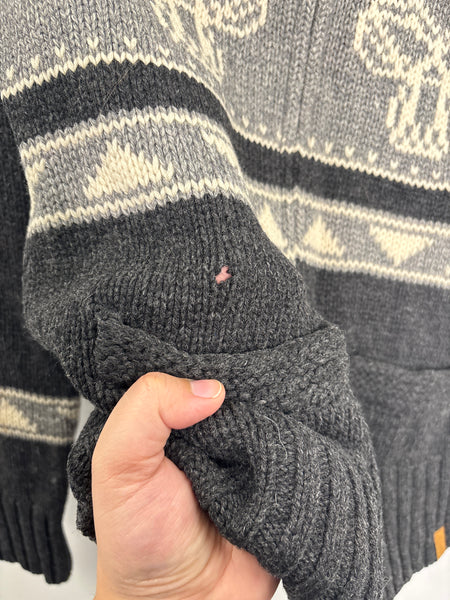 Vintage Aritzia TNA Cowichan Style Thick Wool Zip-Up Jacket