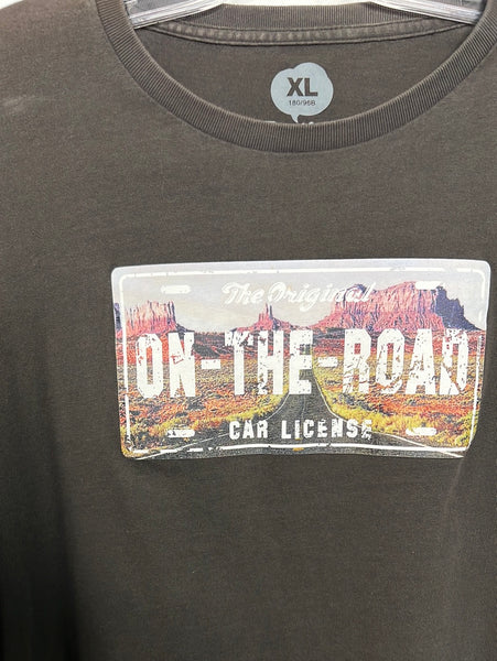 Tee Time “The Original On-The-Road Car License “ Graphics T-shirt (XL)