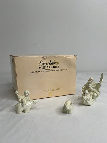 Department 56 Snowbabies Miniatures , Jack Frost…A Sleighride Through The Stars