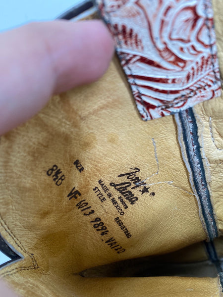 Tony Lama Embroidered Spurred Made in Mexico Western Boots (8.5B)