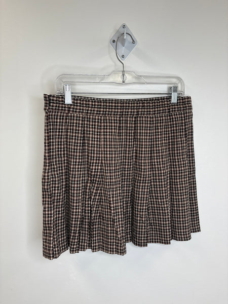 Ardene Pleated Plain Mini Skirt (L)