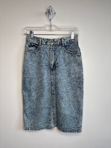 Vintage Yves St. Marc Denim Cotton Midi Skirt (7)