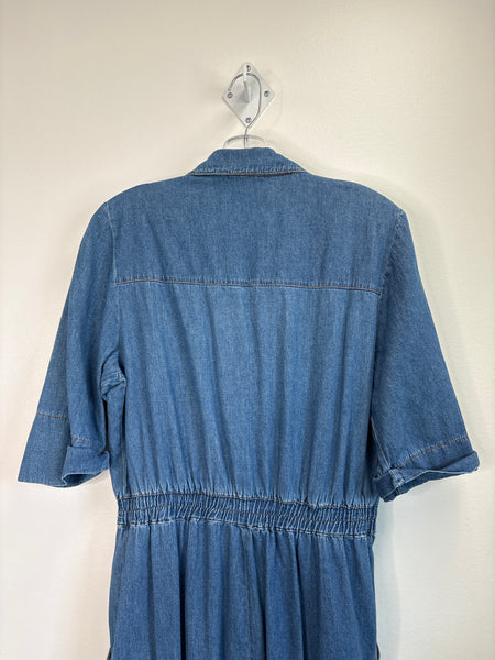 Vintage Casual Tall Girl Cotton Denim Jumpsuit (12T)