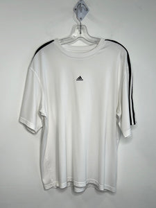 Adidas Mens Black Stripes On Shoulders & Sleeves T-Shirt (XL)
