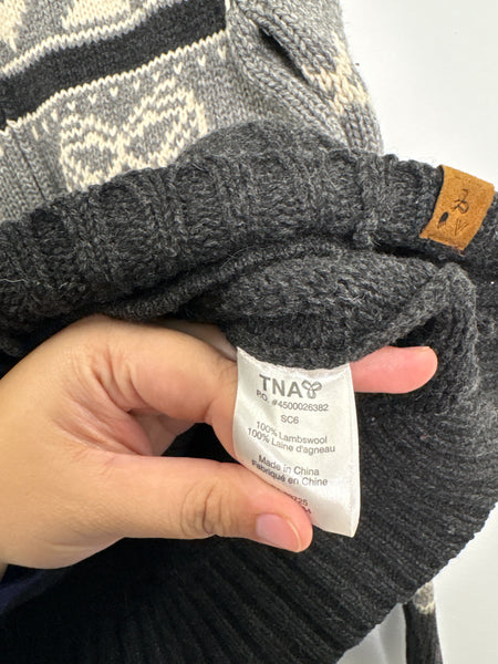 Vintage Aritzia TNA Cowichan Style Thick Wool Zip-Up Jacket