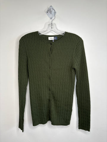 Joneswear Studio Cotton Button-Up Cableknit Cardigan (M)