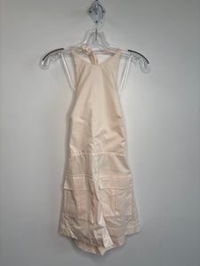 Zara Cream Halter Tie-Neck Romper  (L)