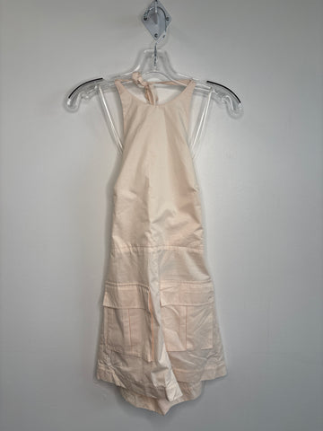 Zara Cream Halter Tie-Neck Romper  (L)