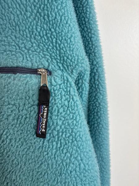 Vintage 1990 Patagonia Teal & Blue Fleece Jacket (L)