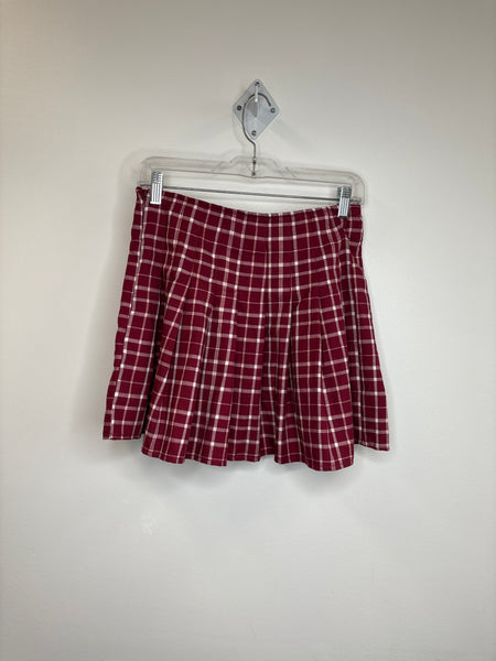 NOBO Pleated Plaid Mini Skirt (S)