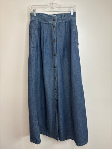 Vintage Tall Girl Denim Maxi Skirt (10T)