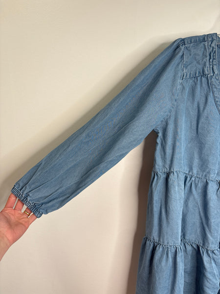 Ricki’s Tiered Smock Denim Mini Dress (M)