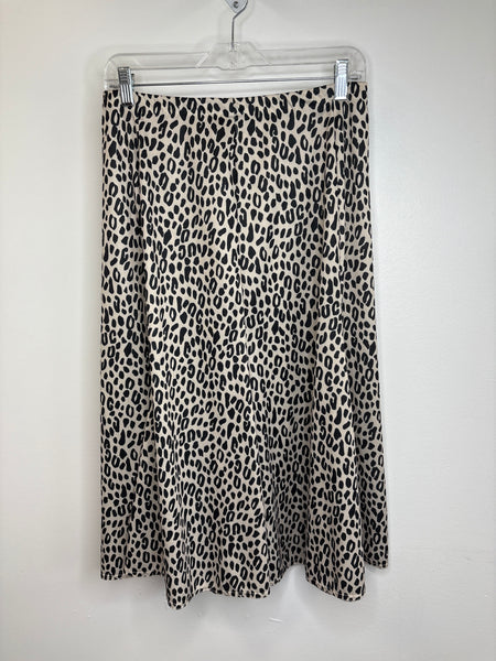 Retro A-line Animal Print Skirt (L)