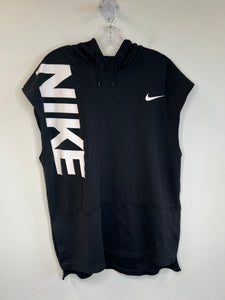 Nike Dri-Fit Black Hooded Sleeveless Top (L)