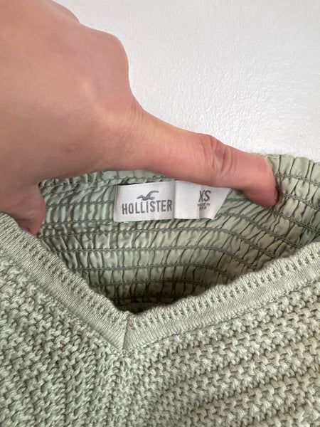 Hollister Babydoll Cotton Crochet Top (XS)