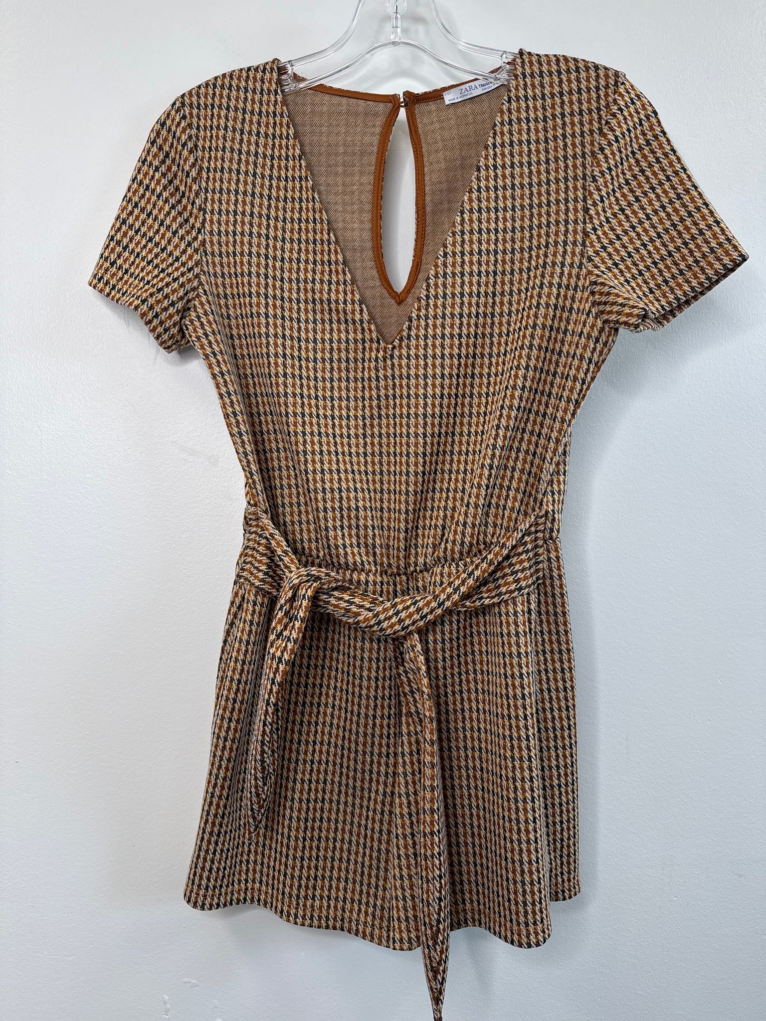 Zara Trafaluc Houndstooth Romper (M)