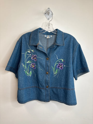 Vintage Ramab Floral Painted Shirt (XL)
