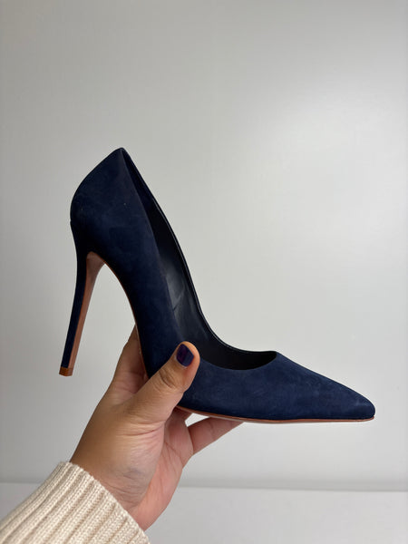 Schutz Blue Colored Velvet Pumps (USA 11B)