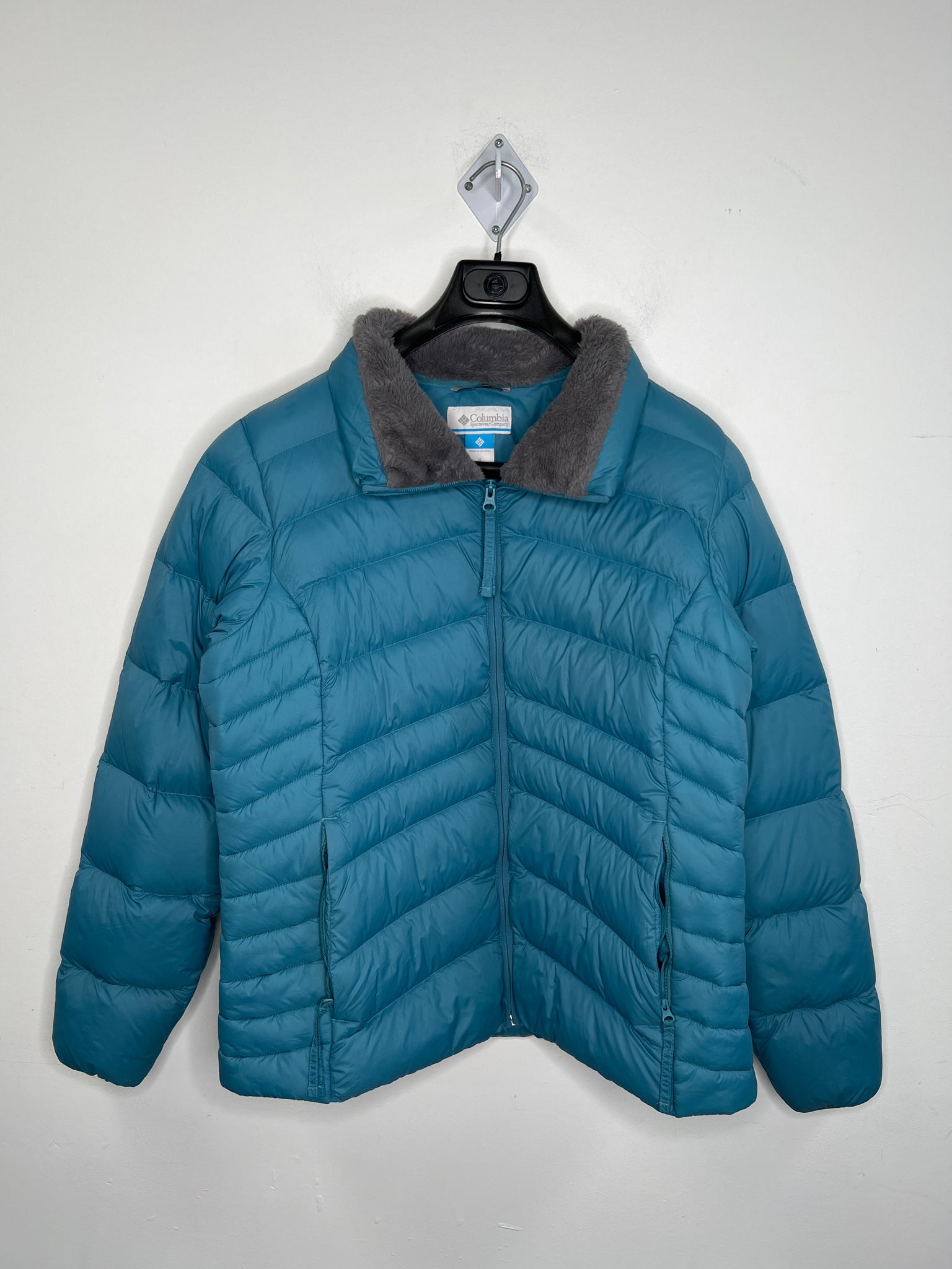 Columbia Baby Blue Down Filled Winter Puff Jacket (XL)