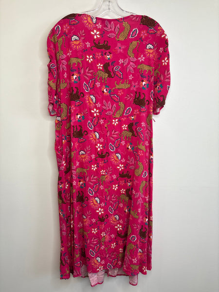 Torrid Animal Print Button Front Maxi Dress (2)