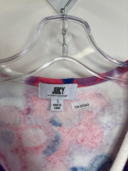 NWT Juicy Couture All Over Floral Middle Cinch Cropped Top (S)