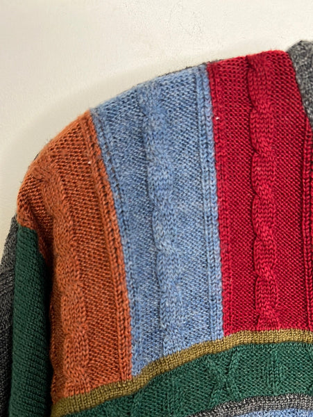 Retro Tosani Knit Grandpa Sweater (L)