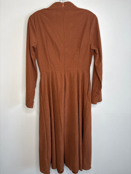 Long Sleeve Corduroy Maxi Dress (L)