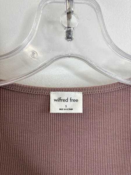 NWT Aritzia Wilfred Free Only Tie Front Cropped Top T-shirt (S)