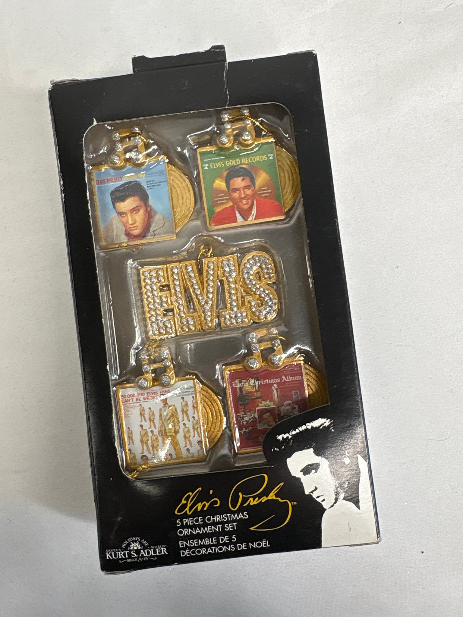 Elvis Presley: 5 Piece Christmas Ornament