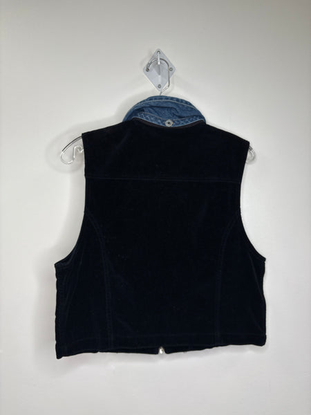 Vintage Lizwear Suede Denim Vest (L)