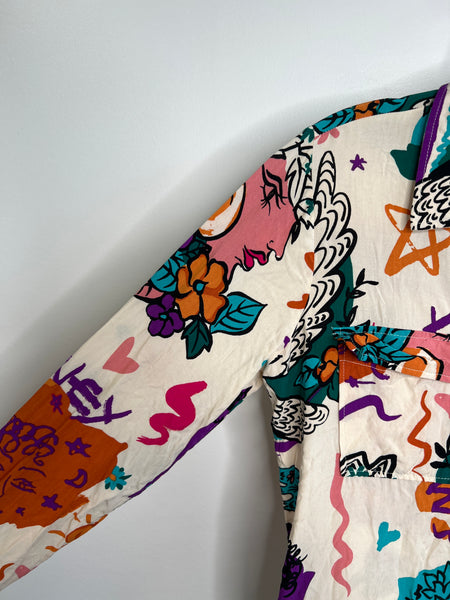 Milk & Honey Art Graphic Blouse (M)