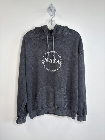 Neon Riot NASA Circle Logo Overdyed Hoodie Sweatshirt (M)