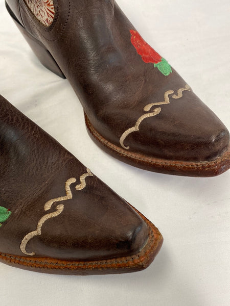 Tony Lama Embroidered Spurred Made in Mexico Western Boots (8.5B)