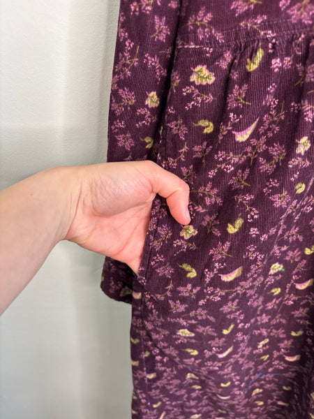 Northern Reflection Corduroy Floral Maxi Dress (L)