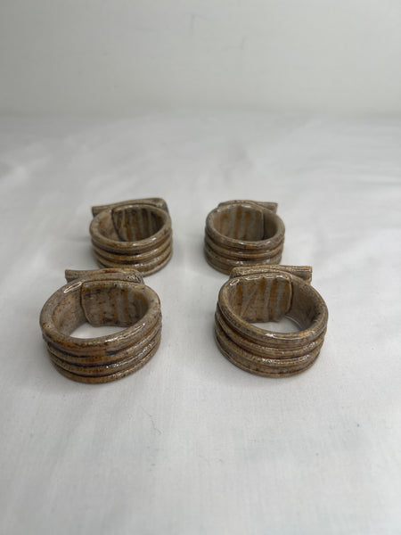 Set Of 4 Ceramic Napkin Holders