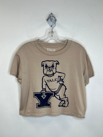 Yale University Handsome Dan Graphic Crop Top (XL)
