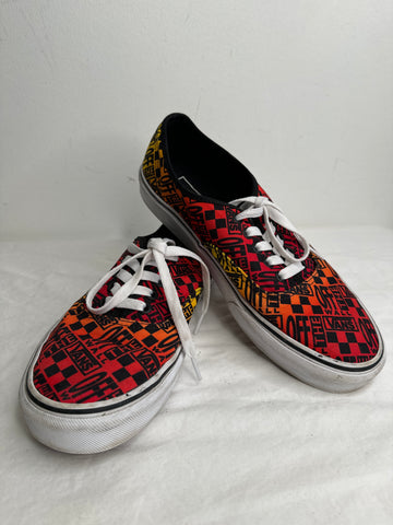 Vans Authentic Logo Flame Orange/Red Skater Shoes (US 9/10.5W)