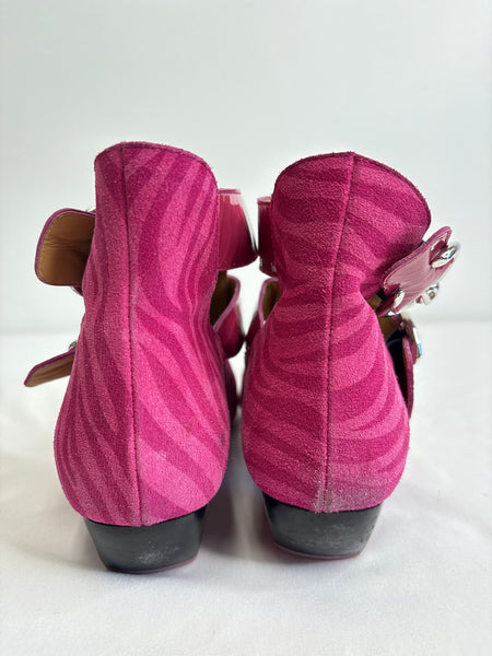 John Fluevog Truth Tammi Rose Strapy Ankle Boots (US 6)