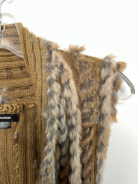 Rudsak Rabbit Fur Vest (XS/S)