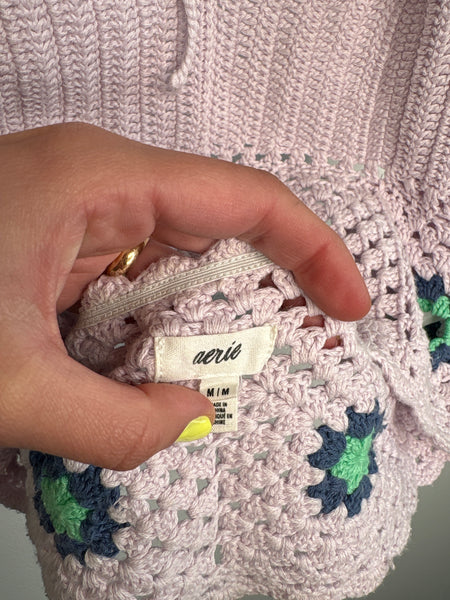 Aerie Crochet Cotton Bralette Top (M)